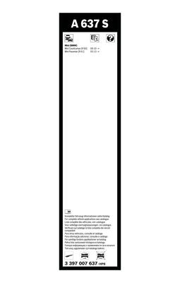 Torkarblad, Fram Bosch 3 397 007 637 BOSCH Torkarblad, Fram Bosch 3 397 007 637 BOSCH