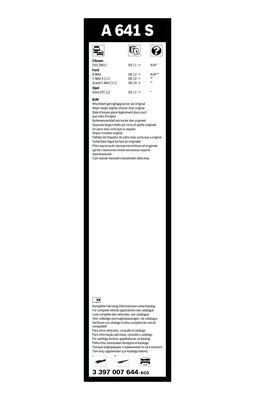 Torkarblad, Fram Bosch 3 397 007 644 BOSCH