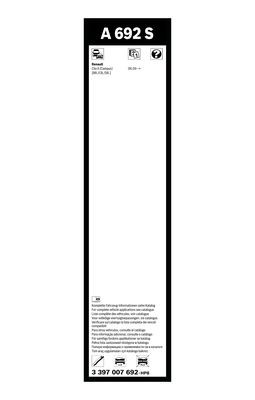 Flatblade-torkarblad, Fram Bosch 3 397 007 692 BOSCH
