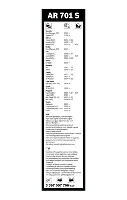 Flatblade-torkarblad, Fram BOSCH
