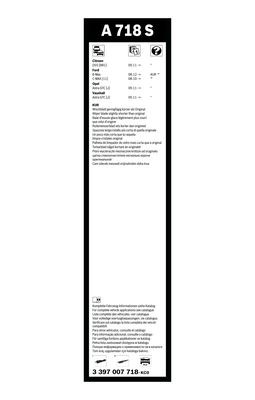 Torkarblad, Fram Bosch 3 397 007 718 BOSCH