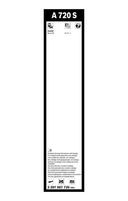 Flatblade-torkarblad, Fram Bosch 3 397 007 720 BOSCH