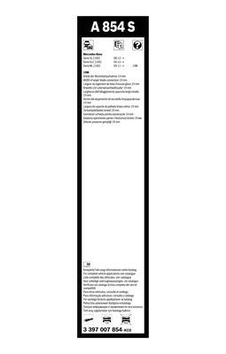 Flatblade-torkarblad, Fram Bosch 3 397 007 854 BOSCH