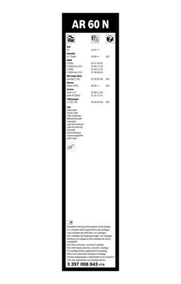 Flatblade-torkarblad, Fram, Förarsida, Passagerarsida Bosch 3 397 BOSCH