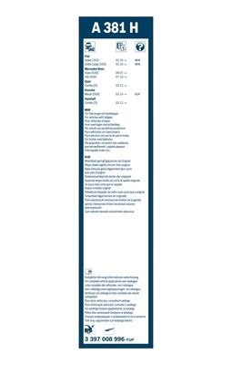 Torkarblad, Bak Bosch Bak 3 397 008 996 BOSCH