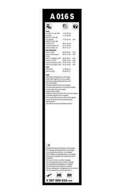 Torkarblad, Fram Bosch 3 397 009 016 BOSCH