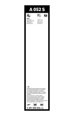 Flatblade-torkarblad, Fram Bosch 3 397 009 052 BOSCH Flatblade-torkarblad, Fram Bosch 3 397 009 052 BOSCH