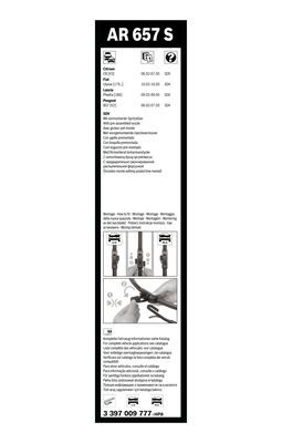 Torkarblad, Fram Bosch Aerotwin Retrofit 3 397 009 777 BOSCH