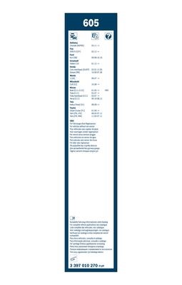 Torkarblad, Fram Bosch Twin 3 397 010 270 BOSCH