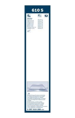 Torkarblad, Fram Bosch Twin 3 397 010 280 BOSCH