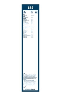Torkarblad, Fram Bosch Twin 3 397 010 299 BOSCH