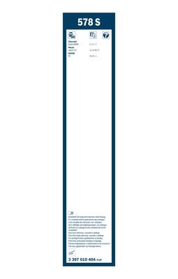 Torkarblad, Fram Bosch Twin 3 397 010 404 BOSCH