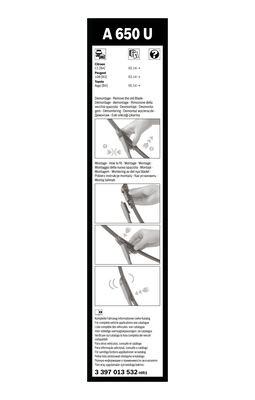 Flatblade-torkarblad, Fram Bosch 3 397 013 532 BOSCH