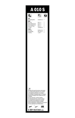 Flatblade-torkarblad, Fram Bosch 3 397 014 010 BOSCH