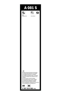 Flatblade-torkarblad, Fram Bosch 3 397 014 081 BOSCH