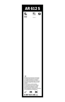 Flatblade-torkarblad, Fram Bosch Aerotwin Retrofit 3 397 014 158 BOSCH