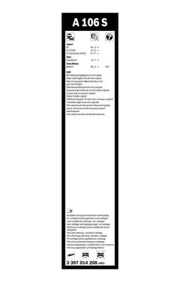 Torkarblad, Fram Bosch 3 397 014 208 BOSCH Torkarblad, Fram Bosch 3 397 014 208 BOSCH
