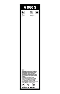 Flatblade-torkarblad, Fram Bosch 3 397 018 960 BOSCH