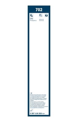 Torkarblad, Fram Bosch Twin 3 397 118 203 BOSCH