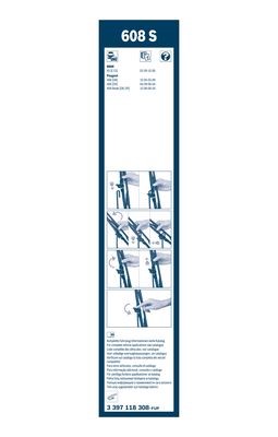 Torkarblad, Fram Bosch Twin 3 397 118 308 BOSCH