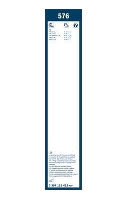 Torkarblad, Fram Bosch Twin 3 397 118 452 BOSCH
