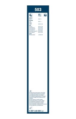 Torkarblad, Fram Bosch Twin 3 397 118 565 BOSCH