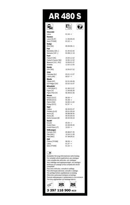 Flatblade-torkarblad, Fram Bosch Aerotwin Retrofit 3 397 118 900 BOSCH