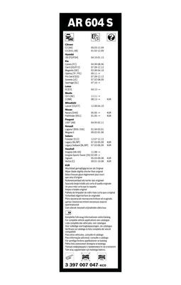 Flatblade-torkarblad, Fram BOSCH