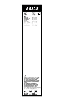 Flatblade-torkarblad, Fram BOSCH