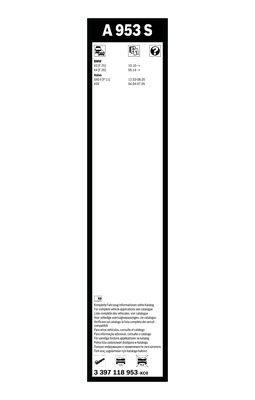 Flatblade-torkarblad, Fram BOSCH Flatblade-torkarblad, Fram BOSCH