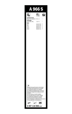 Flatblade-torkarblad, Fram BOSCH