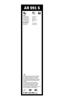 Torkarblad, Fram Bosch Aerotwin Retrofit 3 397 118 991 BOSCH