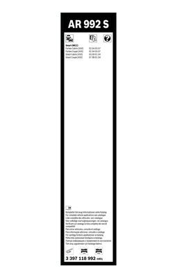 Flatblade-torkarblad, Fram Bosch Aerotwin Retrofit 3 397 118 992 BOSCH Flatblade-torkarblad, Fram Bosch Aerotwin Retrofit 3 397 118 992 BOSCH
