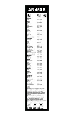 Torkarblad, Fram Bosch Aerotwin Retrofit 3 397 118 994 BOSCH