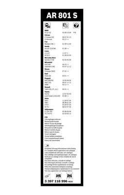 Flatblade-torkarblad, Fram BOSCH Flatblade-torkarblad, Fram BOSCH