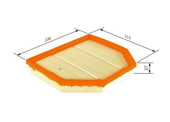 Luftfilter, Höger, Vänster Bosch F 026 400 508 BOSCH Luftfilter, Höger, Vänster Bosch F 026 400 508 BOSCH