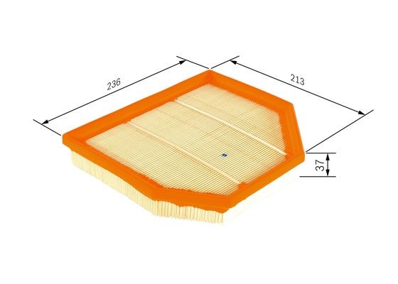 Luftfilter, Vänster, Höger Bosch F 026 400 509 BOSCH Luftfilter, Vänster, Höger Bosch F 026 400 509 BOSCH