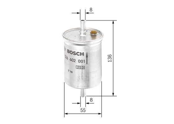 Bränslefilter Bosch F 026 402 001 BOSCH