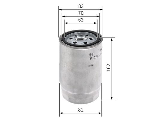 Bränslefilter Bosch F 026 402 002 BOSCH