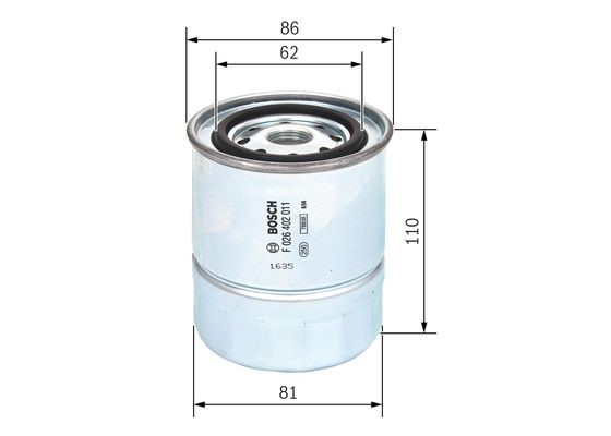 Bränslefilter Bosch F 026 402 011 BOSCH