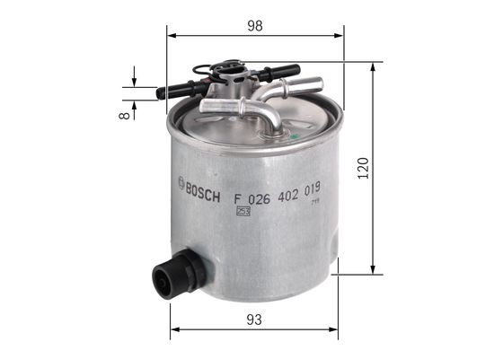 Bränslefilter Bosch F 026 402 019 BOSCH