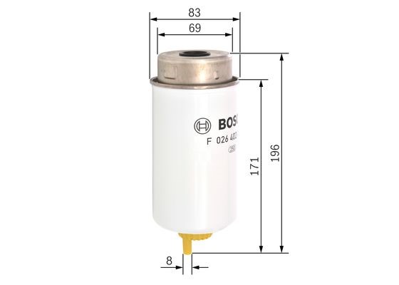 Bränslefilter Bosch F 026 402 040 BOSCH