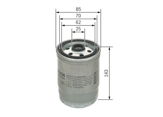 Bränslefilter Bosch F 026 402 043 BOSCH