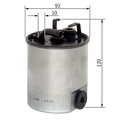Bränslefilter Bosch F 026 402 044 BOSCH
