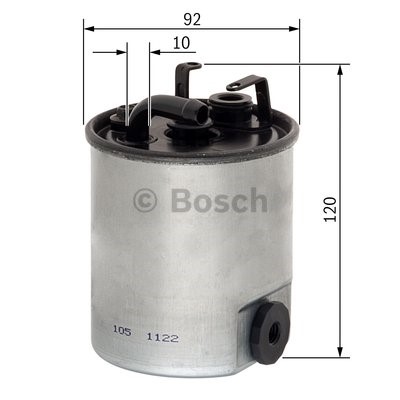 Bränslefilter Bosch F 026 402 044 BOSCH