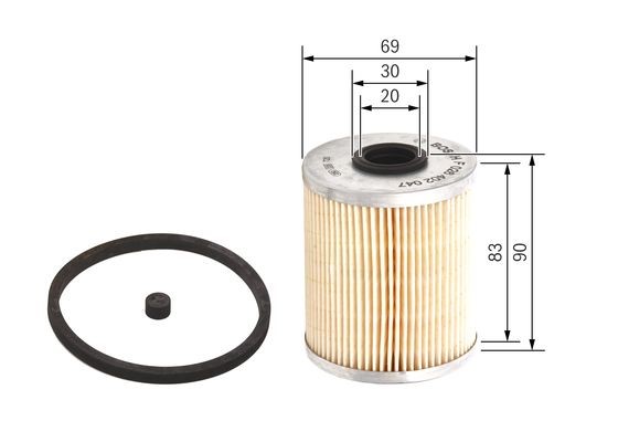 Bränslefilter Bosch F 026 402 047 BOSCH