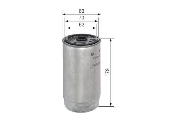 Bränslefilter Bosch F 026 402 071 BOSCH