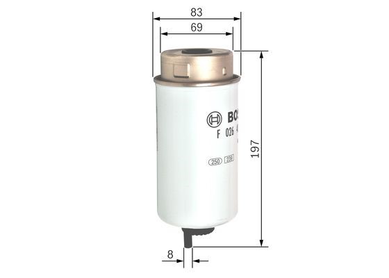 Bränslefilter Bosch F 026 402 121 BOSCH
