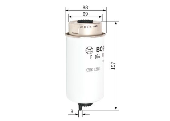 Bränslefilter Bosch F 026 402 122 BOSCH