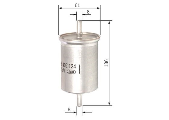 Bränslefilter Bosch F 026 402 124 BOSCH